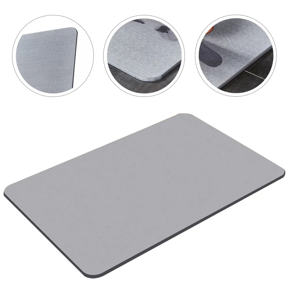 

Water Absorption Non-Slip Bathroom Floor Mat Fine Workmanship Washable Reusable Compact Lightweight Fast Drying Decorative Home
