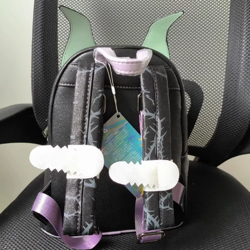 متوفر في المخزون حقيبة ظهر ديزني Maleficent Black Witch Sleeping Beauty حقيبة عصرية يومية هدية عيد ميلاد للفتيات