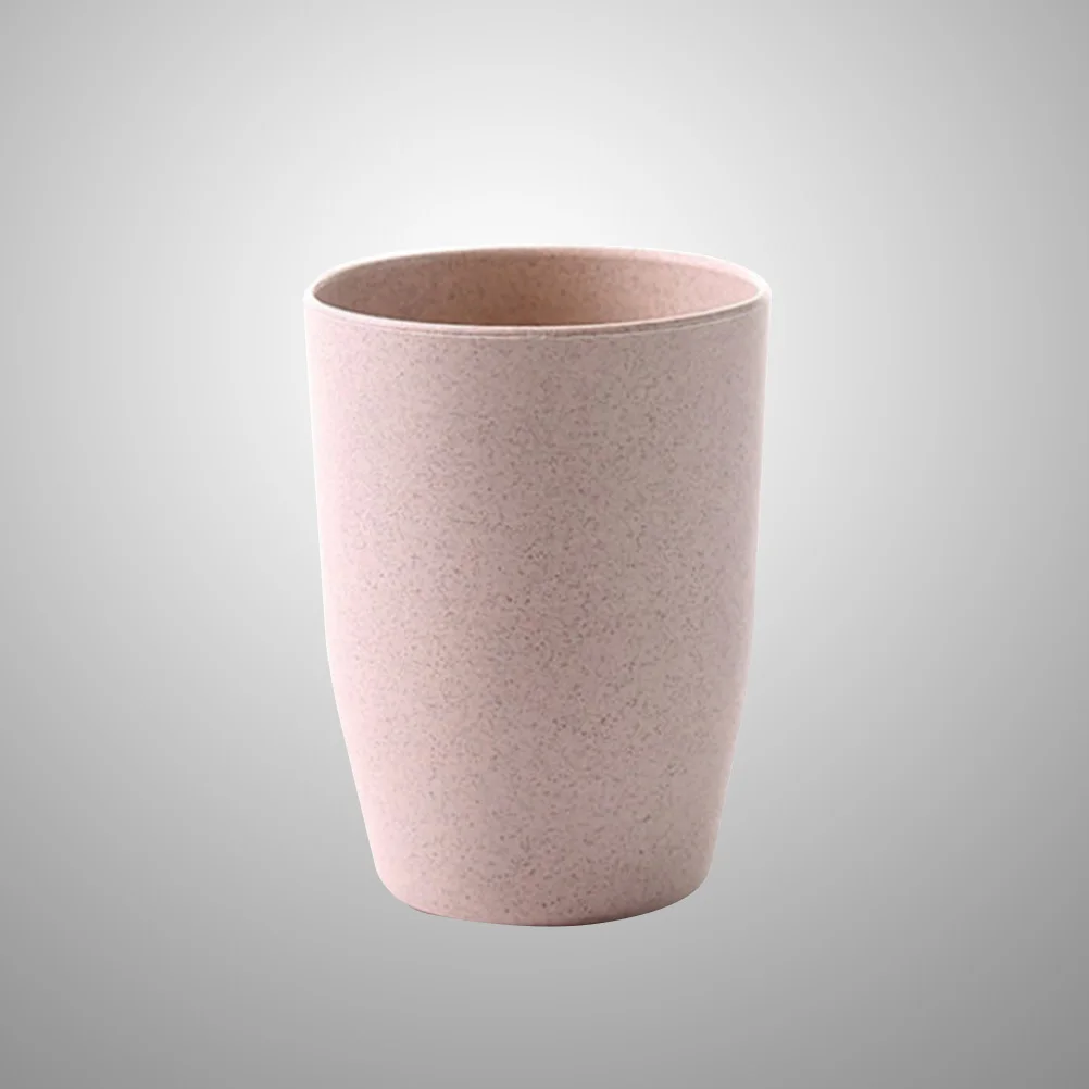 

Mouthwash Cup Wheat Stem Lightweight Stackable Bathroom Tumbler For Adults Northern Europe Pink Rinsing Mug Kitchen