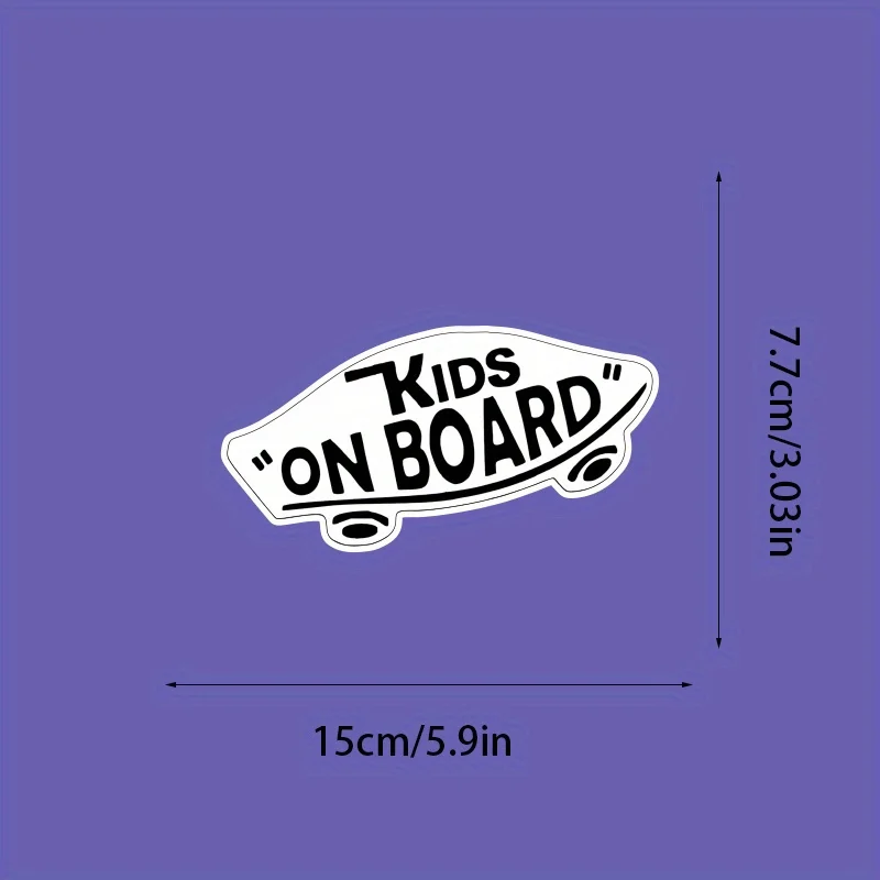 Humorous 'Kids On Board' Sticker for Cars - alternate angle