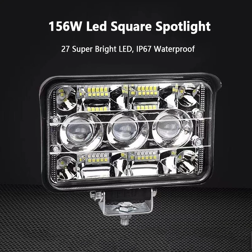 12-80V LED Work Light Fog Lamp 156W 130W 70W Off Road Spotlight For Jeep Truck Car Motorcycle Tractor SUV ATV LED Headlights