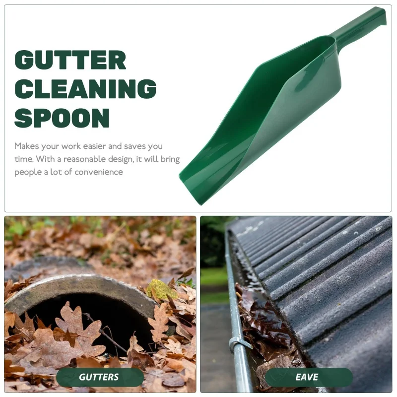 ยาวรางน้ํา Getter Scoop,ทําความสะอาดหลังคาเครื่องมือ Flex Fit Dirt Debris ลบ Multi ใช้ชายคา Garden Leaf รางน้ําช้อนพลั่วอุปกรณ์
