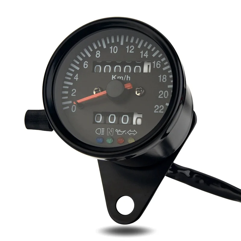 

Cafe Racer Retro Motorcycle Modified Gauge LED Indicator Mechanical Speedometer Odometer 220Km/H