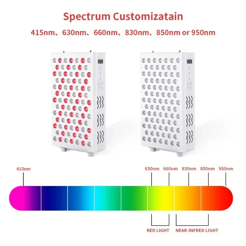 Best Factory Wholesale Beauty LED Lamp Pulse 630nm 660nm OEM Spectrum Light Therapy Red LED Anti Acne Infrared Red Therapy Light