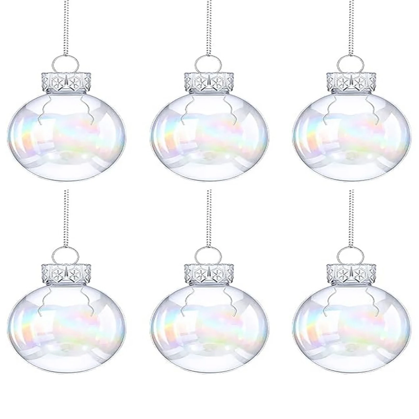 Colorful Christmas Decoration Ball Set Clear Fillable Decoration Ball Set Christmas Tree Ornaments Christmas Tree Toys