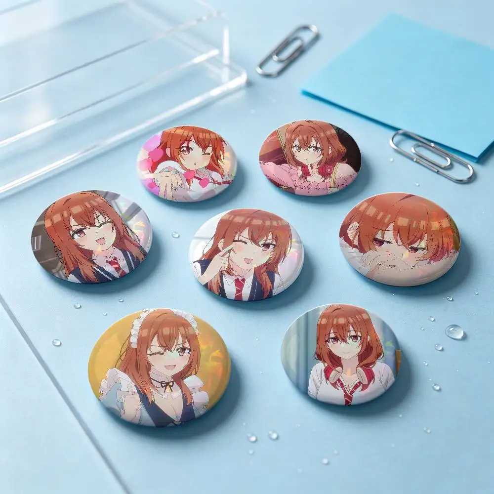 Iroha Kohinata Anime Figure Badges Button Round Creative Pin Brooch Badge Bag Decor Accessories Fans Collect Friends Gifts