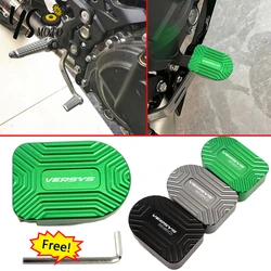 For Kawasaki VERSYS650 1000 Versys 650 300 1000 Motorcycle CNC Aluminum Rear Brake Cover Footrest Pedal Steps Extension Plate