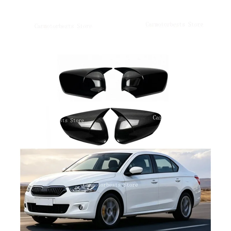 Car  Rearview Side Mirror Cover Fit For   Citroen C-Elysee 2012 2013 2014 2015 2016 2017  2018 Wing Cap Rear View Case Trim