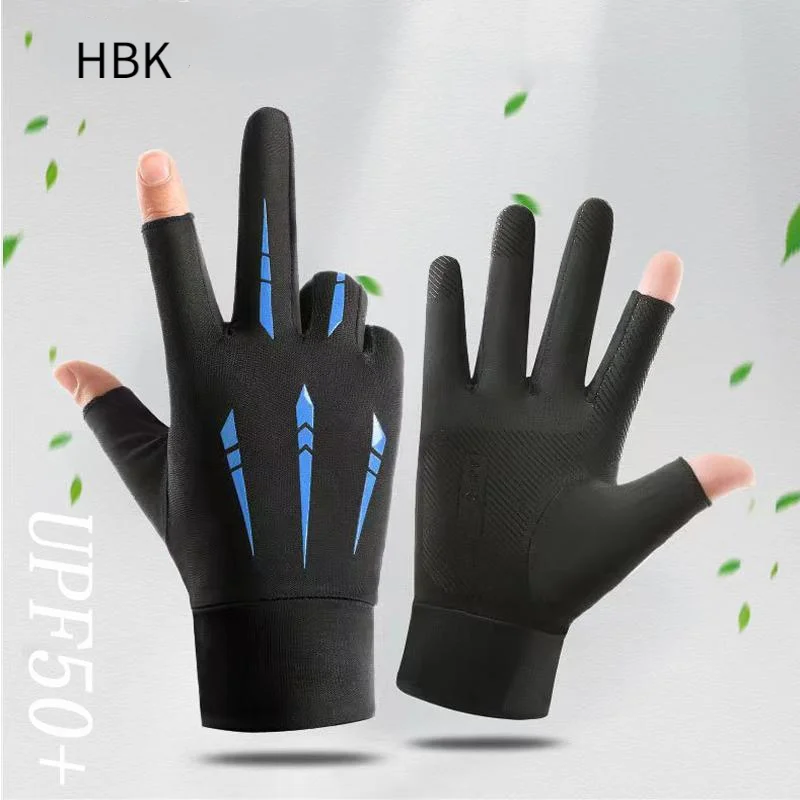 

New Summer Sun Protection Men's Glove Fashion Comfortable Cool-Feeling Anti-Slip Elastic Women's Glove Driving Touch Screen