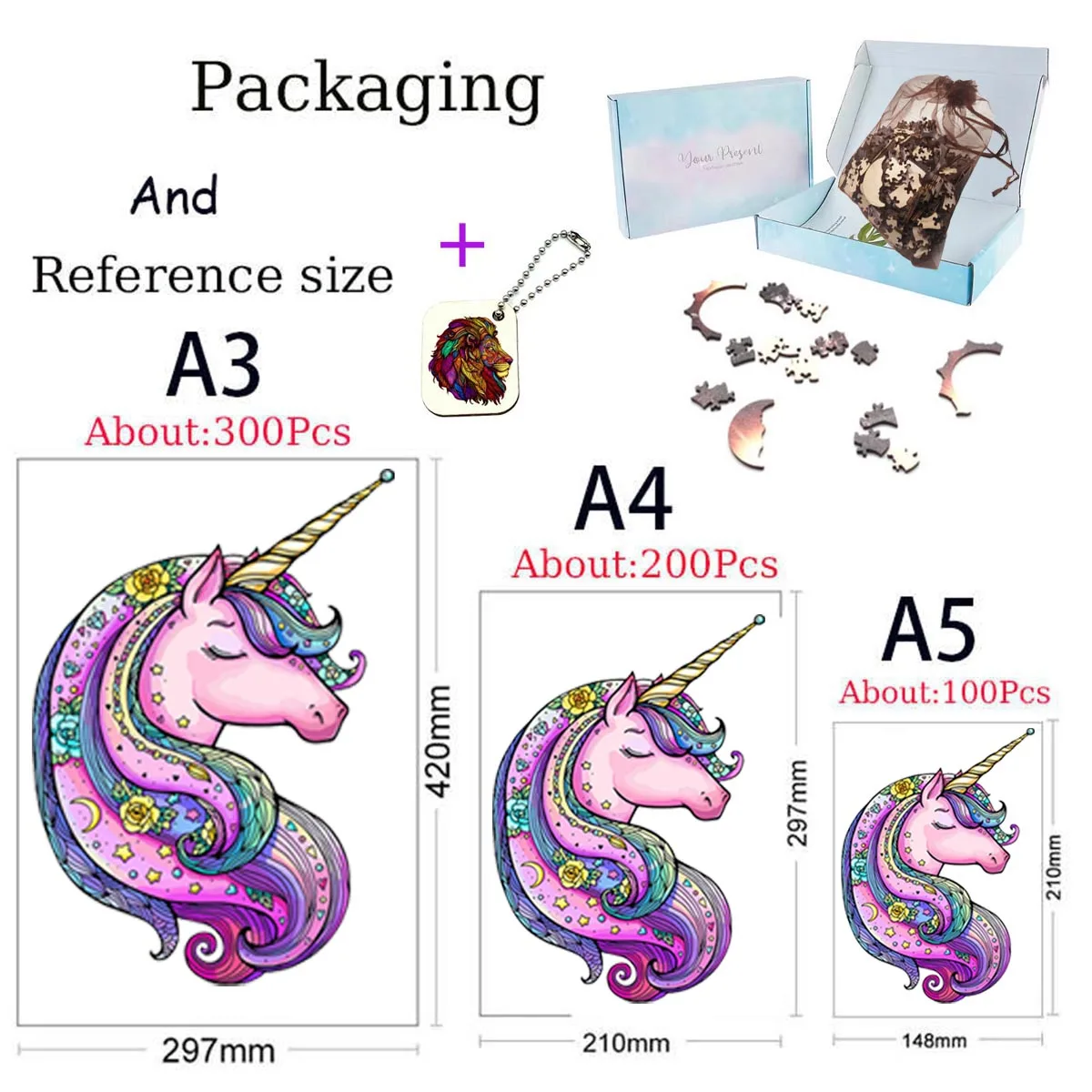 카멜레온 나무 지그 소 퍼즐 아트 독특한 유니콘 동물 모양의 퍼즐 성인을위한 Diy 레저 게임 어린이 가족 홈 장식