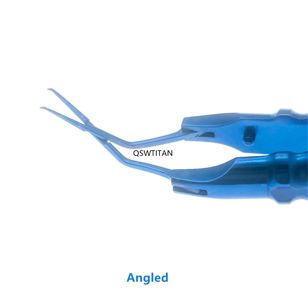 QSWTITAN Ophthalmic Capsulorhexis Forceps Micro Forceps Tweezers Ophthalmic Forceps Titanium Ophthalmic Instruments Eyelid Tools