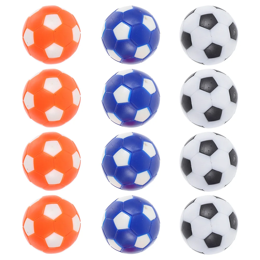 12 pçs mini máquina de futebol de mesa matraquilhos crianças jogo bolas de futebol quadris (resina ecológica) mesa de futebol criança