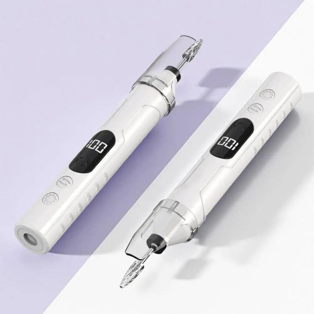 Rechargeable Nail Drill Cordless Nail Drill Electric Nail Drill Kit with 4 Bits 3-speed Portable Uv Lamp Cordless for Manicure