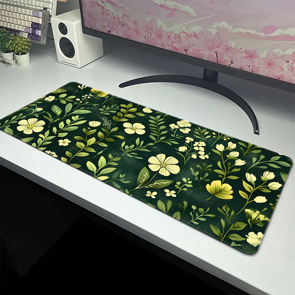 

Large Mouse Pad Flower Mousepad Desk Mats Office Laptop Rubber Big Mouse Mat Non-Slip Rubber Mousepads Keyboard Mat XXL 100x50
