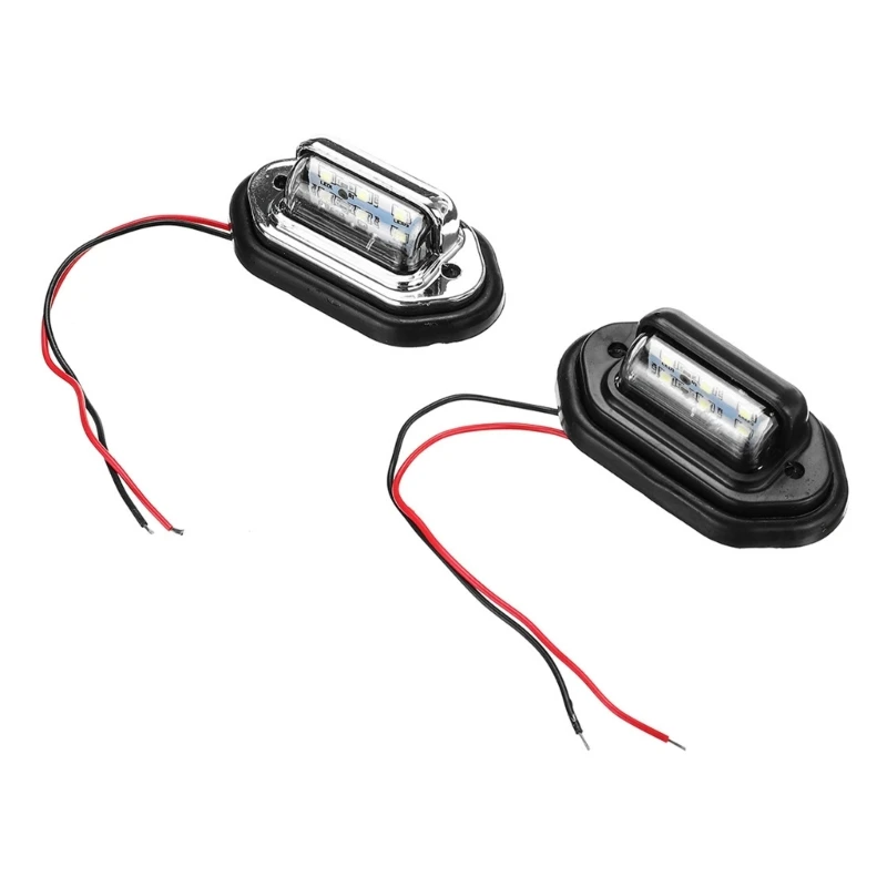 License Plate Lighting Component with 6 LEDs Abs Housing for Vehicle Light Care