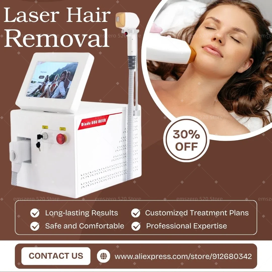 

Latest Upgrade 3 Wavelength 3000W High-Power Diode Laser Hair Removal Machine for All Skin Tones and Hair Types