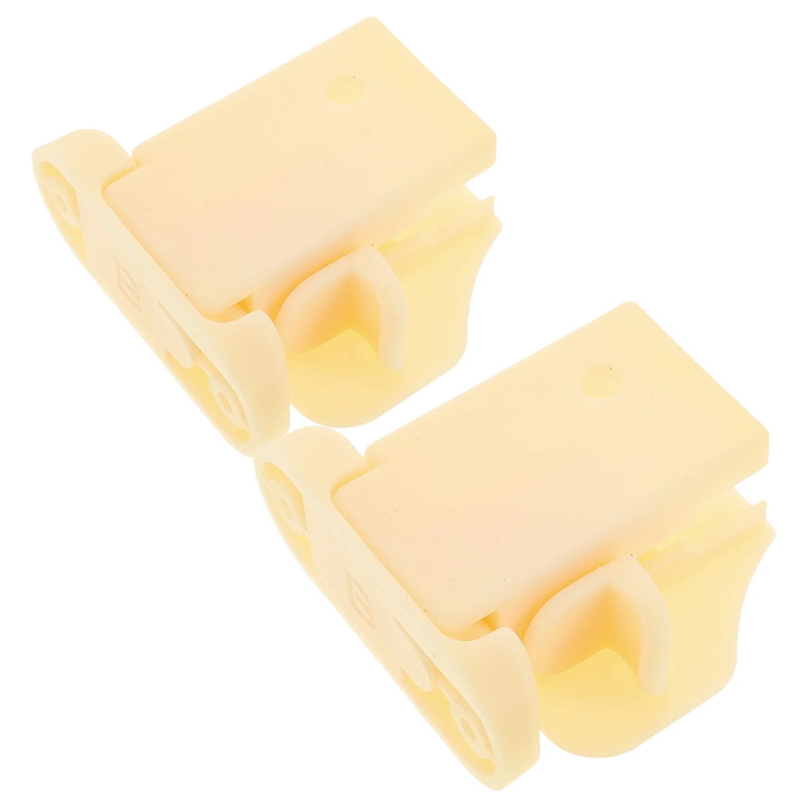 

2pcs Automatic Buckle Beige Plastic Baby Gate Anchors Latches Guard Bar Flip Buckle Cot Accessories Retractable Gates Hardware