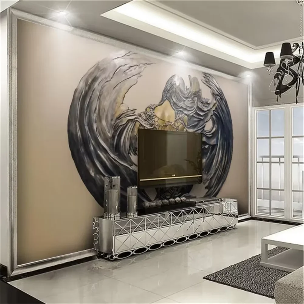 Custom Beautiful wings Murals Wall paper Painting Mural De Parede 3D Wallpaper For Walls bedroom decoration furniture Stickers