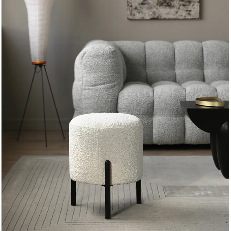 Middle Ancient Style Makeup Seat Home Living Room Sofa Stool High Elastic Sponge Hallway Ottoman Versatile Scene Shoe Bench