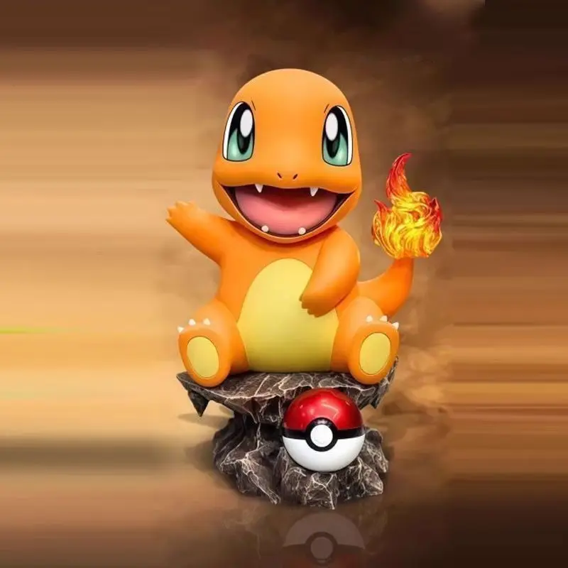 Figurki akcji Anime Pokemon Squirtle Bulbasaur Charmander, figurki z PVC, ozdoby na biurko, kolekcja modeli, zabawki, prezenty