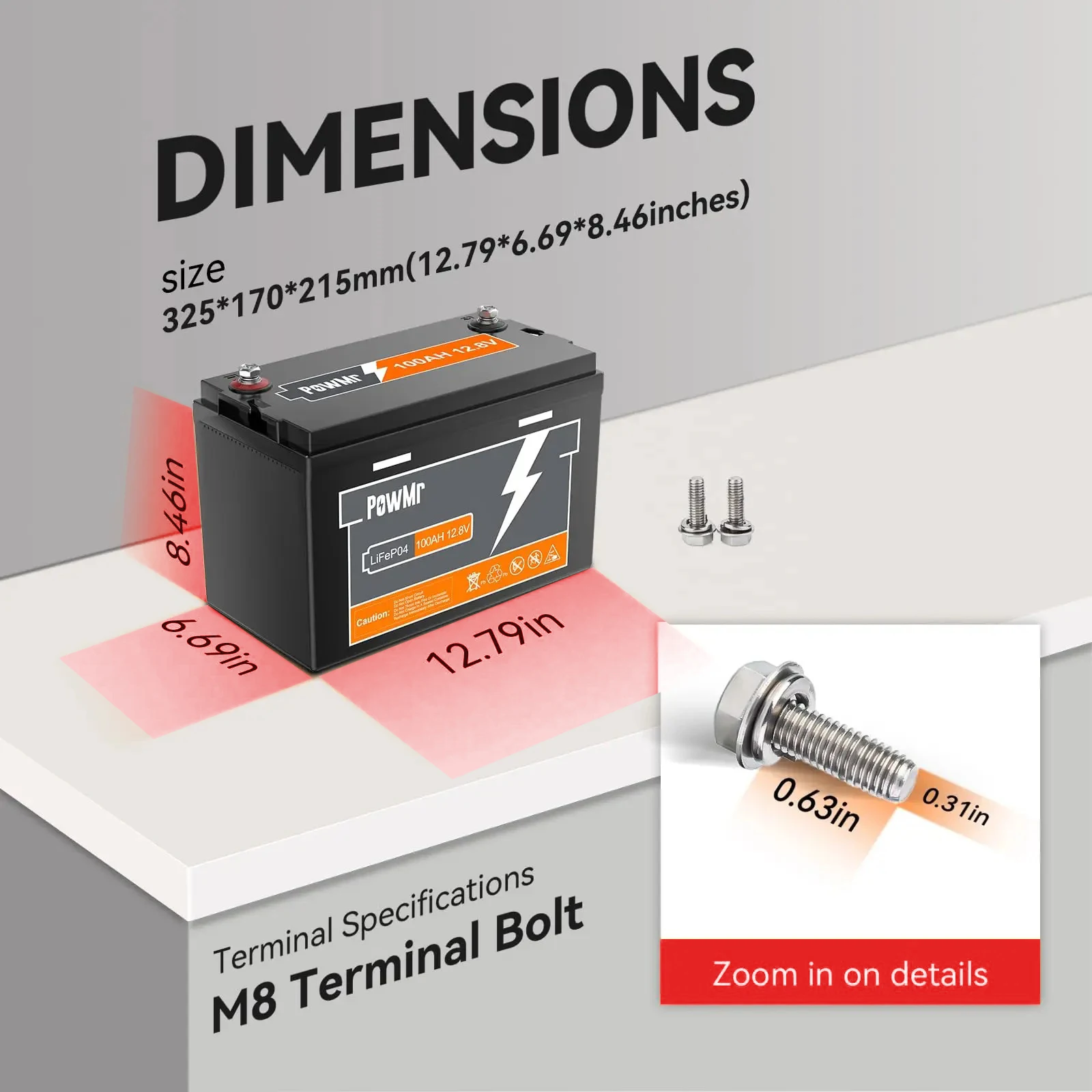 Imagem -06 - Bloco Recarregável da Bateria do Lítio Baterias Solares do Lítio 12v 12.8v 100ah Lifepo4 1280wh Peças Máximos Séries