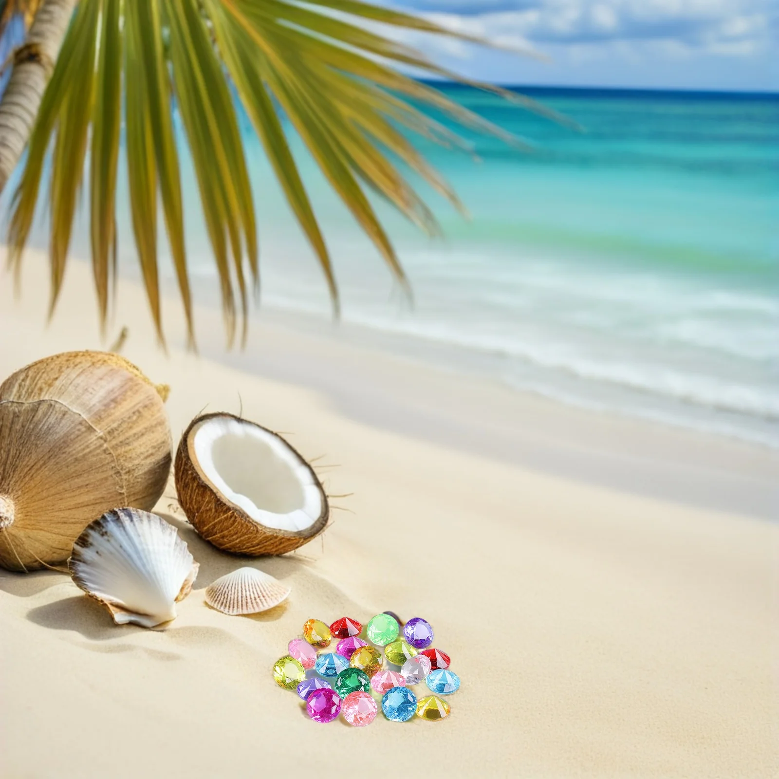 

60Pcs Acrylic Diving Gems Colorful Pool Accessories for Kids Summer Fun Underwater Exploration and Decoration Diving Toy