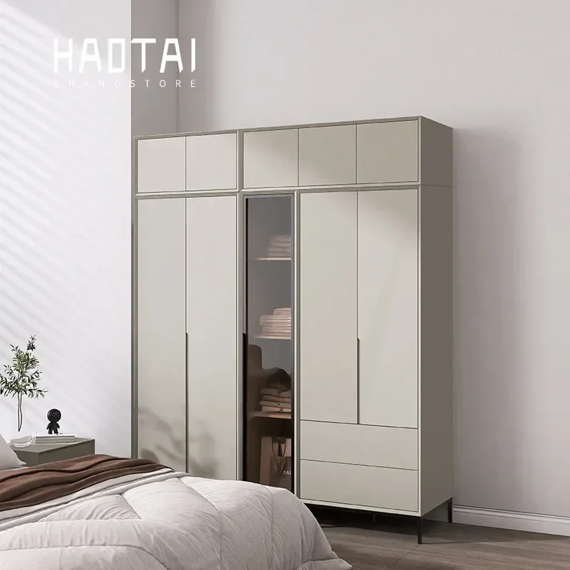 Solid Wood Home Bedroom Combination Overall Cabinet Modern Storage Coat Cabinetx14