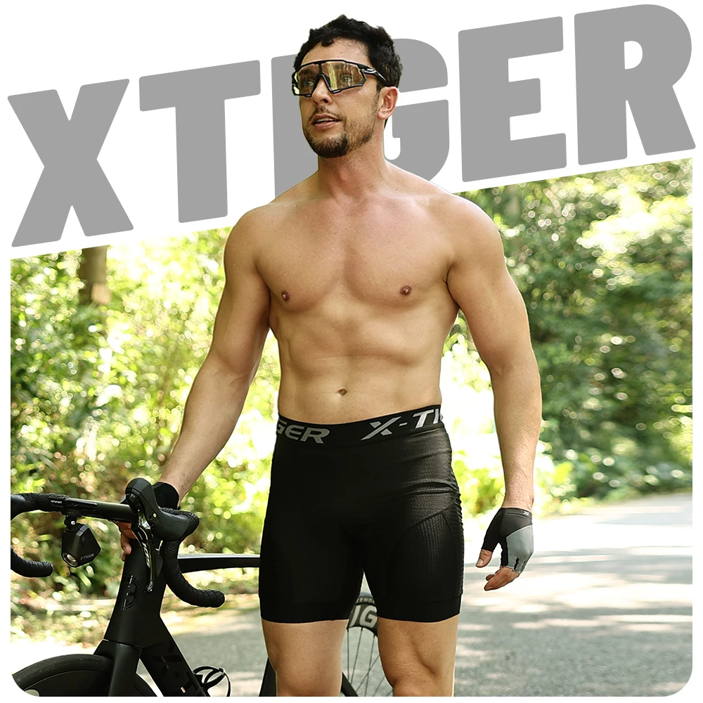 X-TIGER Herren-Radunterwäsche-Shorts, 5D-gepolstert, für Sport, Reiten, Fahrrad, MTB, Liner, Shorts mit rutschfesten Beingriffen, Fahrradunterwäsche – Detail 16