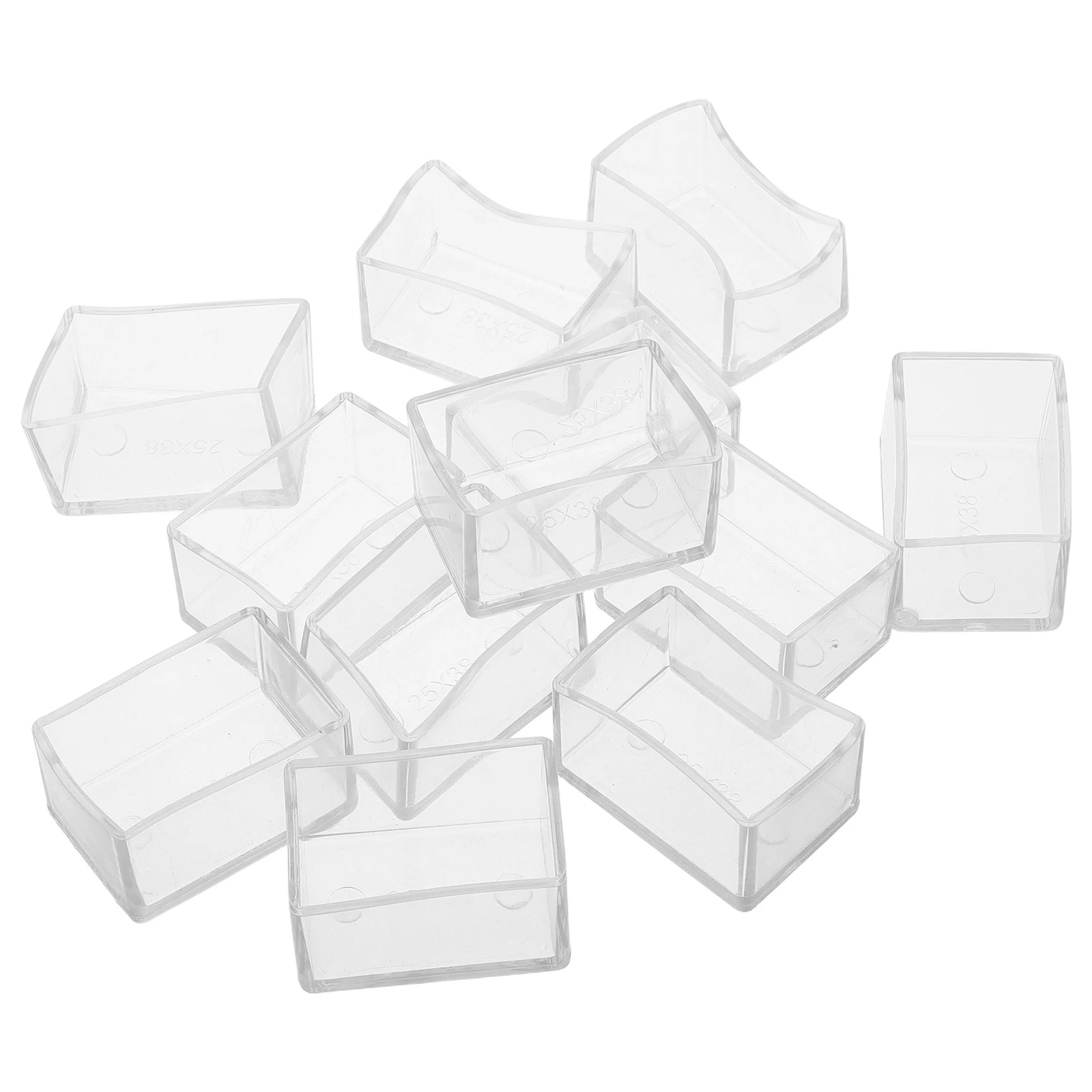 

12Pcs Transparent Thickened Plastic Chair Leg Caps Floor Protectors Anti-Scratch Noise Reduction Easy Install Furniture Foot