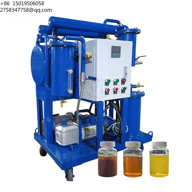 LVDA Movable Oil-water Separation Vacuum Water Eliminator Oil Filtration Equipment Die-sel Purifier