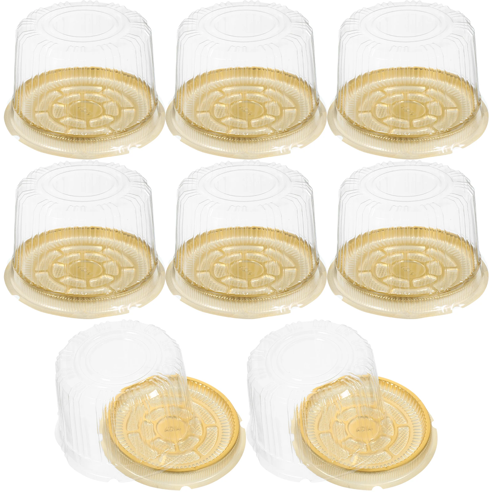 

10pcs Cake Cheese Storage Boxes Clear Containers Lids 4 Inch PET Packaging Bakery Party Treats Handmade Cupcake Display Plastic