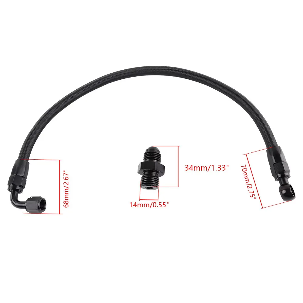Retrofit braided fuel line for Honda Civic Accord CR-V 92-00 Acura Integra B/D series