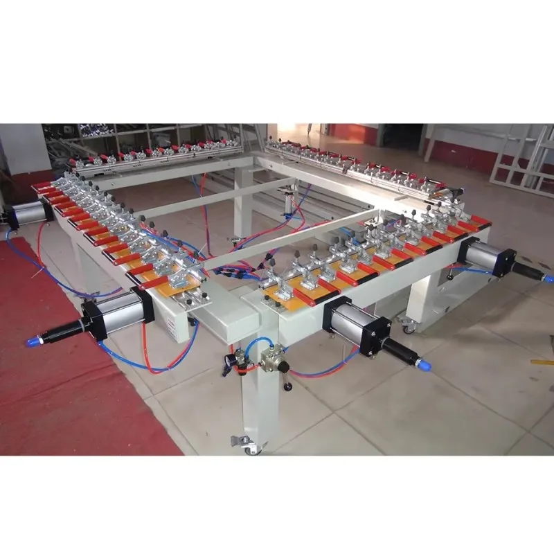 

【Best-selling】Semi Auto Silk Screen Printing Mesh Stretcher Mechanical Screw Type Stretching Machine