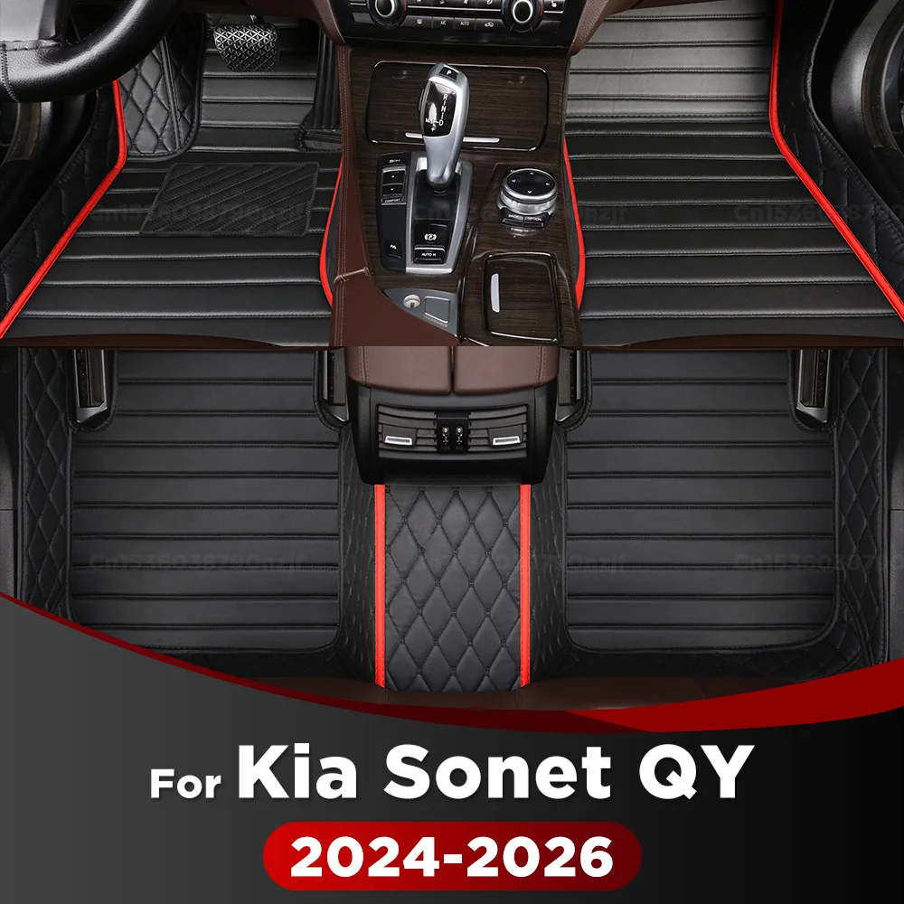 Car Floor Mats For Kia Sonet QY 2024 2025 2026 Auto Carpet Cover Interior Details Accessories Protective Pad Parts