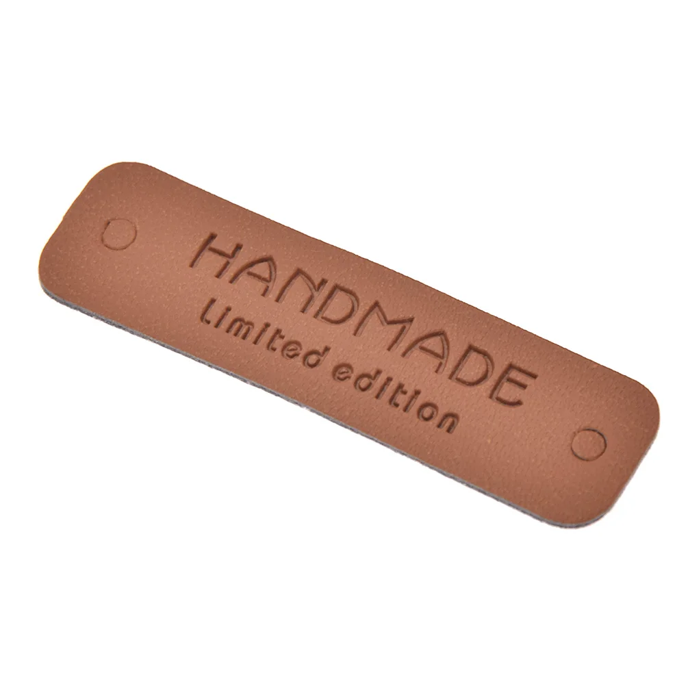 Handmade Garment Tags Labels PU Leather Labels For Jeans Bags Shoes Making Supplies