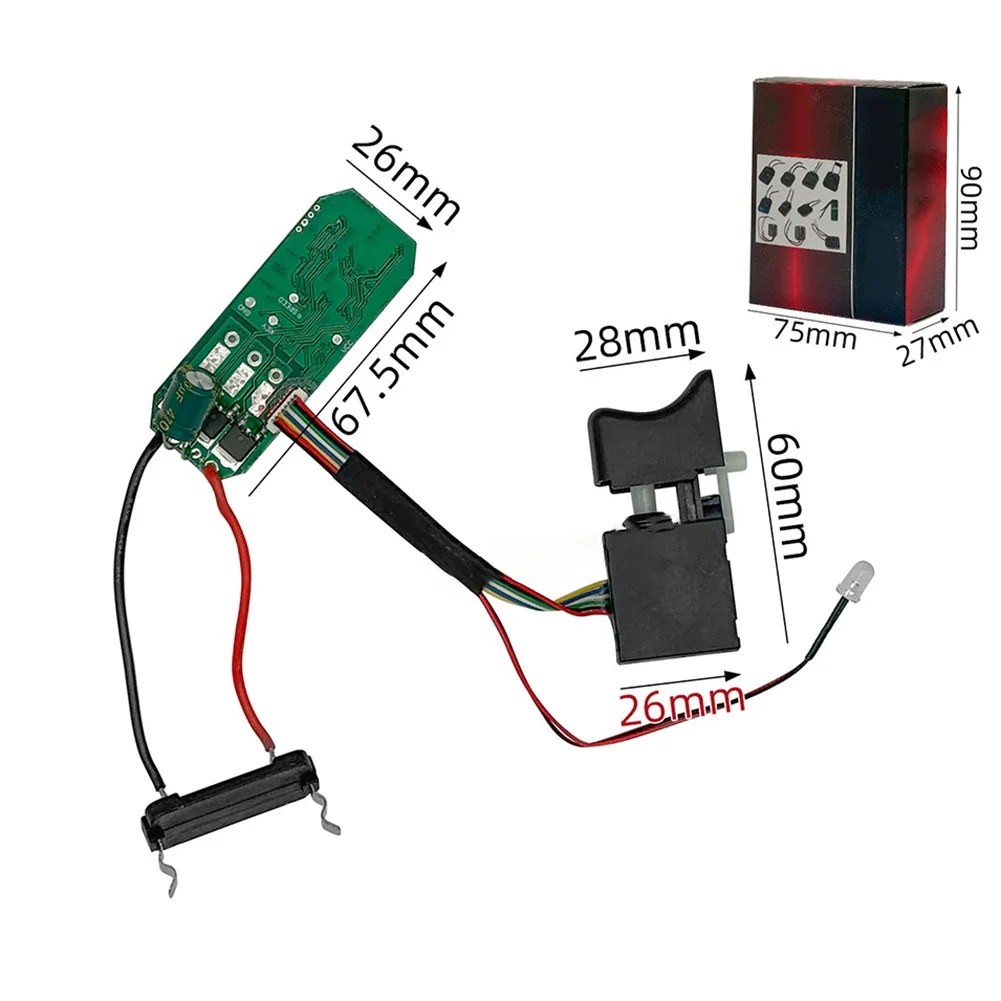 

16.8V Lithium Drill Control Board Switch Assembly 18V Brushless Electric Drill Circuit Controller Board Switch Power Tool Access