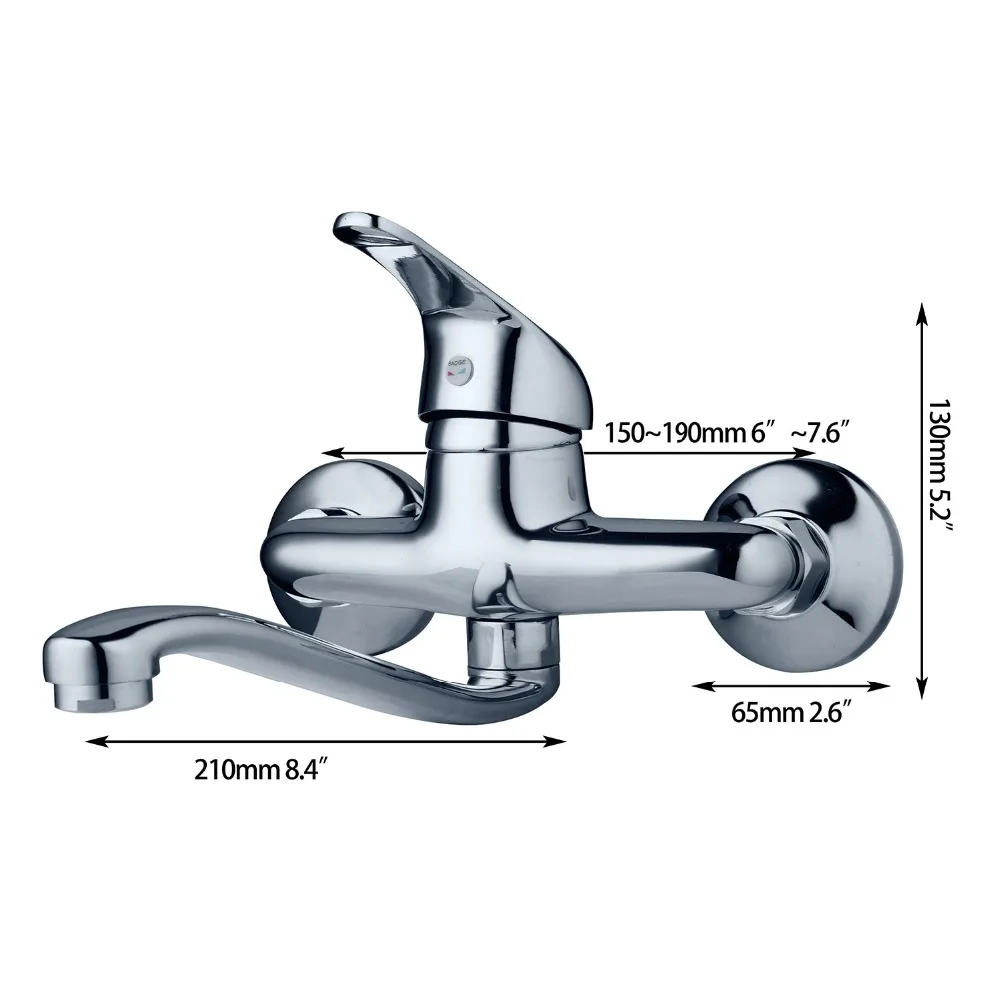 Robinet de lavabo en laiton massif robinet d\'eau chaude et froide poignée unique lavage Chrome finition salle de bains cuisine évier mélangeur