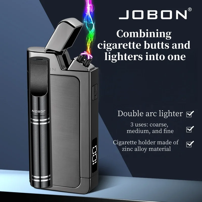 

JOBON Charging Windproof High-end Lighter Multifunctional Dual Arc Cigarette Lighter Birthday Gift Fashionable Gift For Boyfrien