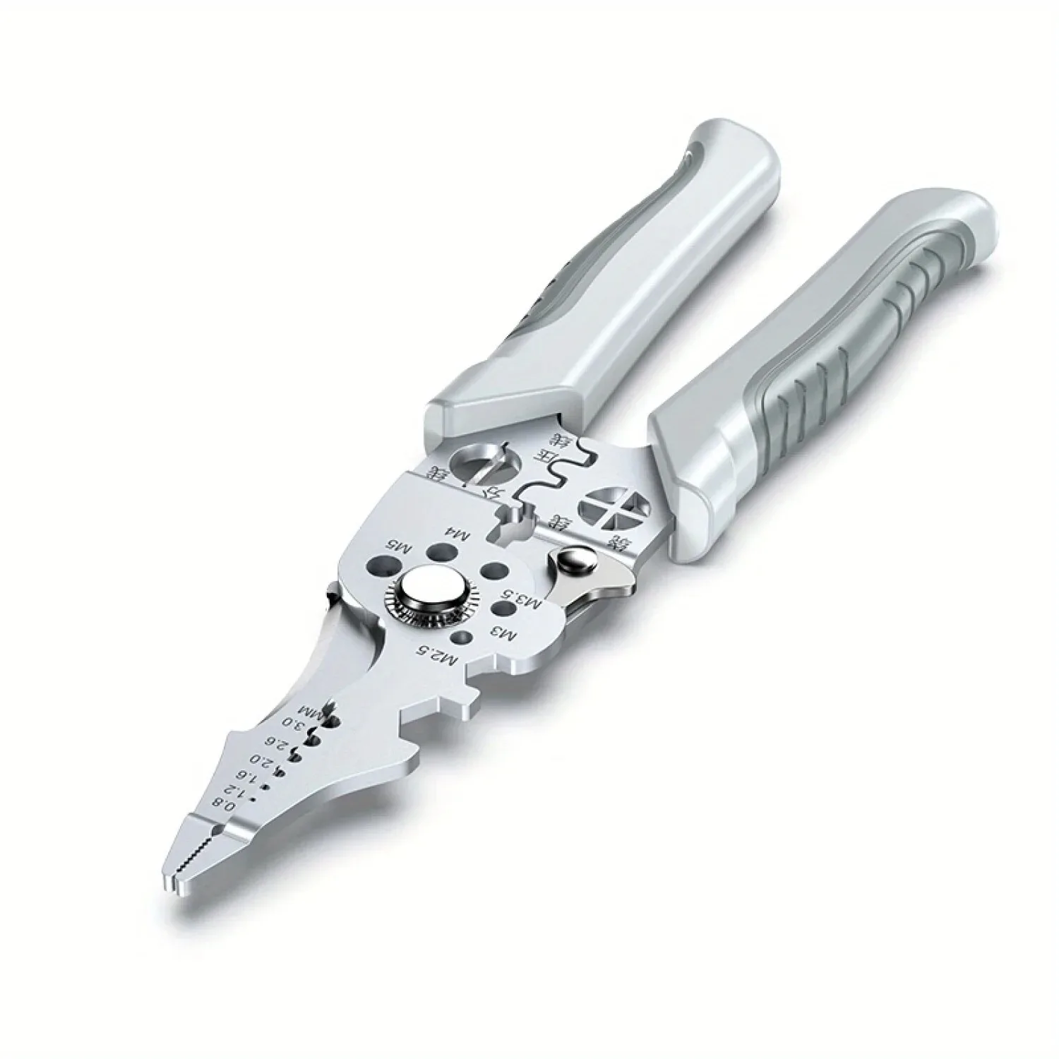 Multifunction Industrial Wire Stripper Cutter Crimper Heavy Duty Stainless Steel Electrical Pliers with Ergonomic Comfort Grip+ image 6