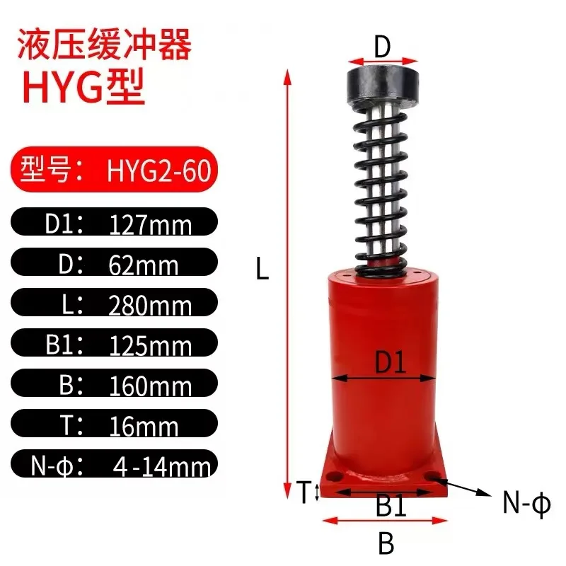 Crane Hydraulic Buffer Double‑Beam Traveling Anti‑Collision Safety Device High & Low Frequency Hydraulic Shock Absorber