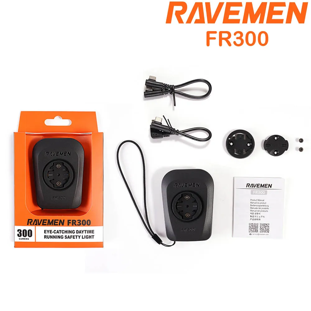 RAVEMEN FR300 FR160 Fiets-dagkoplamp AOM01 Mount Compatibel met Garmin Wahoo GPS Fietsveiligheid Zijzicht Voorlicht