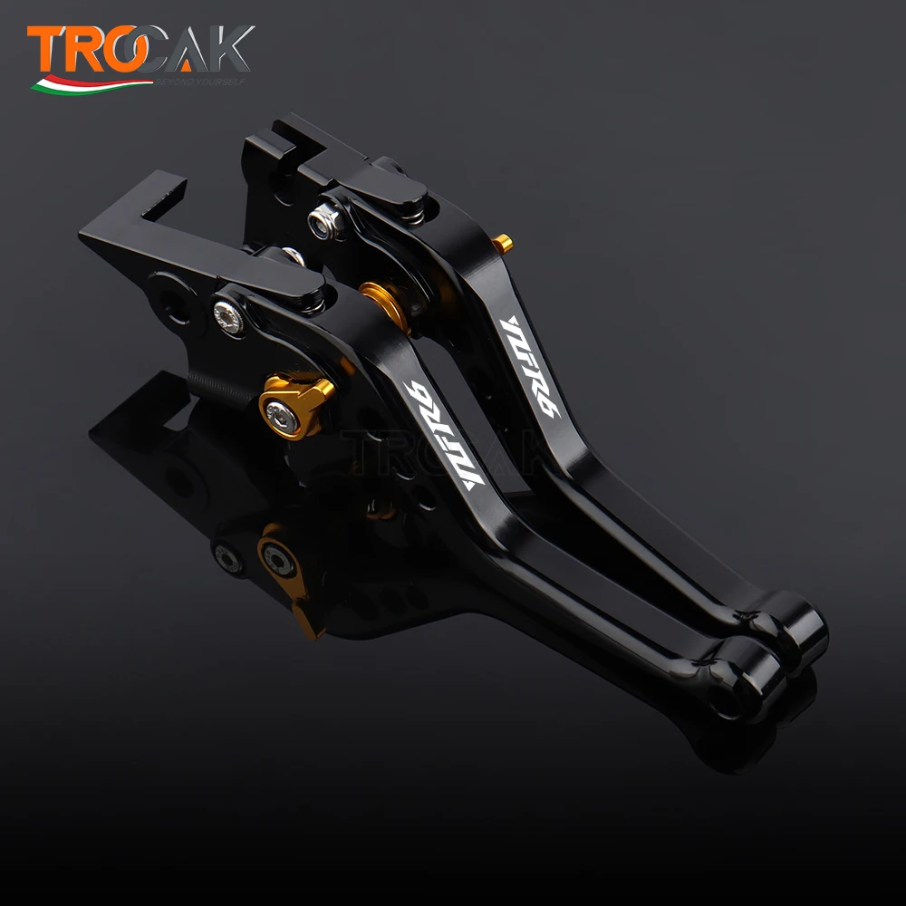 Palancas de embrague de freno corto CNC, accesorios de motocicleta, logotipo YZFR6 para Yamaha YZFR6 YZF R6 2005 2006 2007 2008 2009 2010 2011-2016