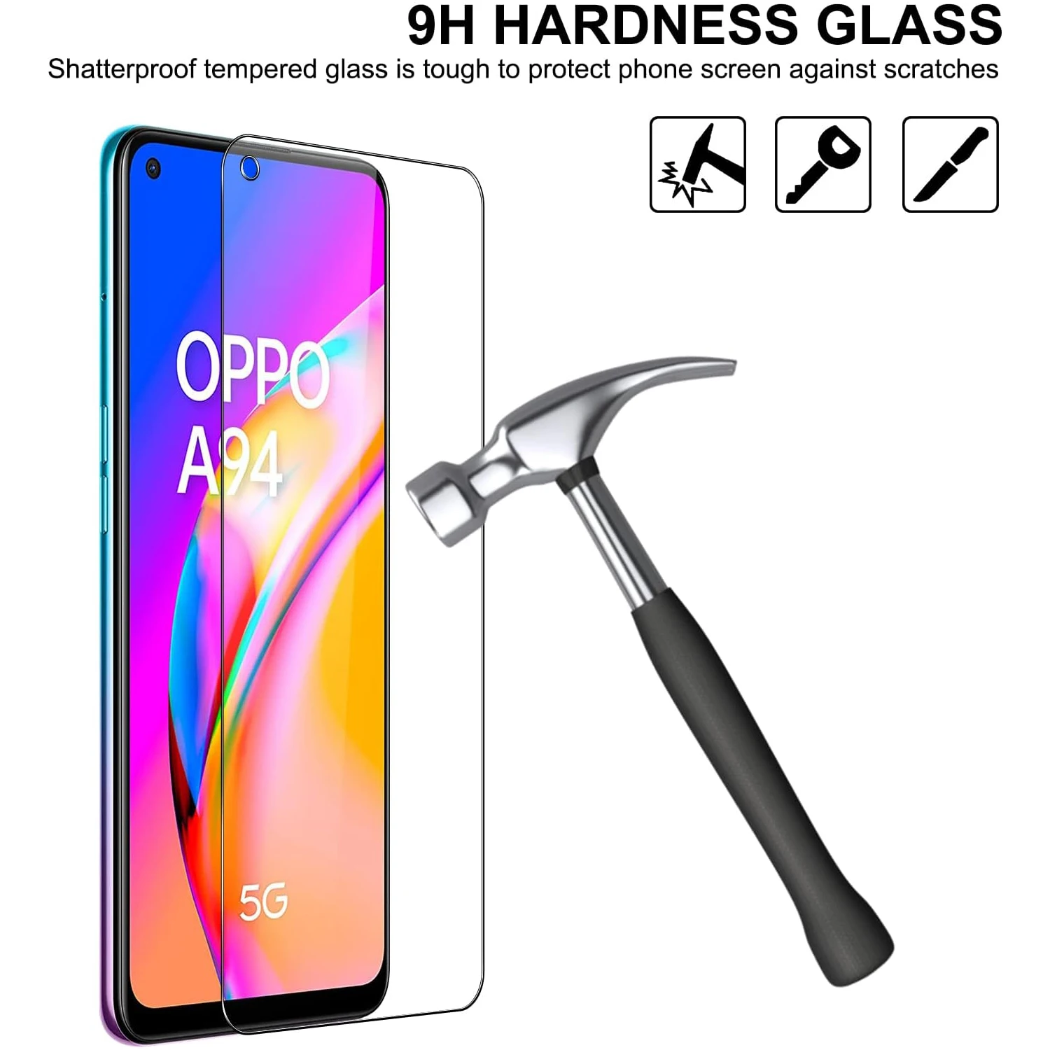 For OPPO A94 5G 4G Tempered Glass Screen Protector Glass Film