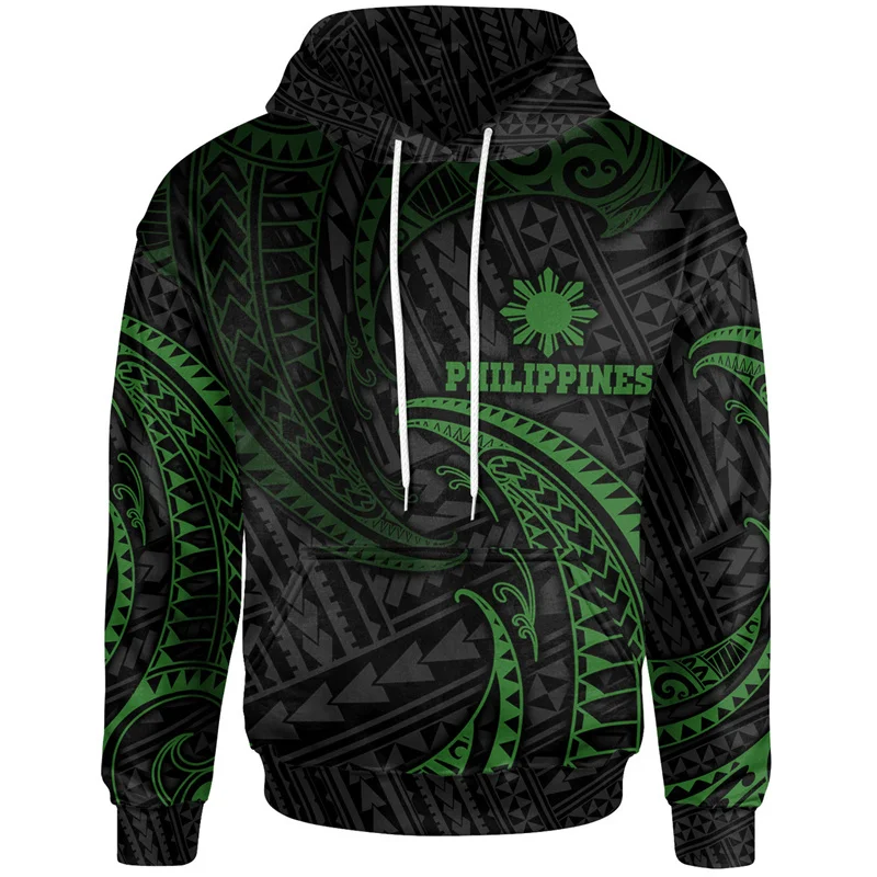 

Hoodies Men Philippines Emblem Hoodie 3D Filipinos Polynesian Tattoo Graphic Men Cool Designs Pullovers Hawaiian Sweatshirts