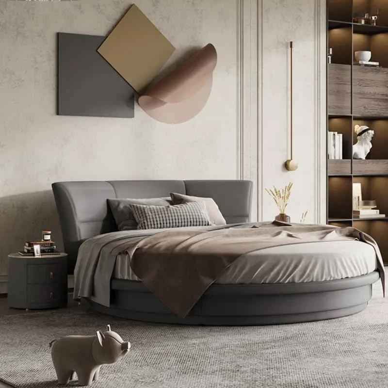 

Luxury Designer Double Bed Style Modern Loft Full Size Double Bed Bedroom Floor Sleeping Letto Matrimoniale Nordic Furniture