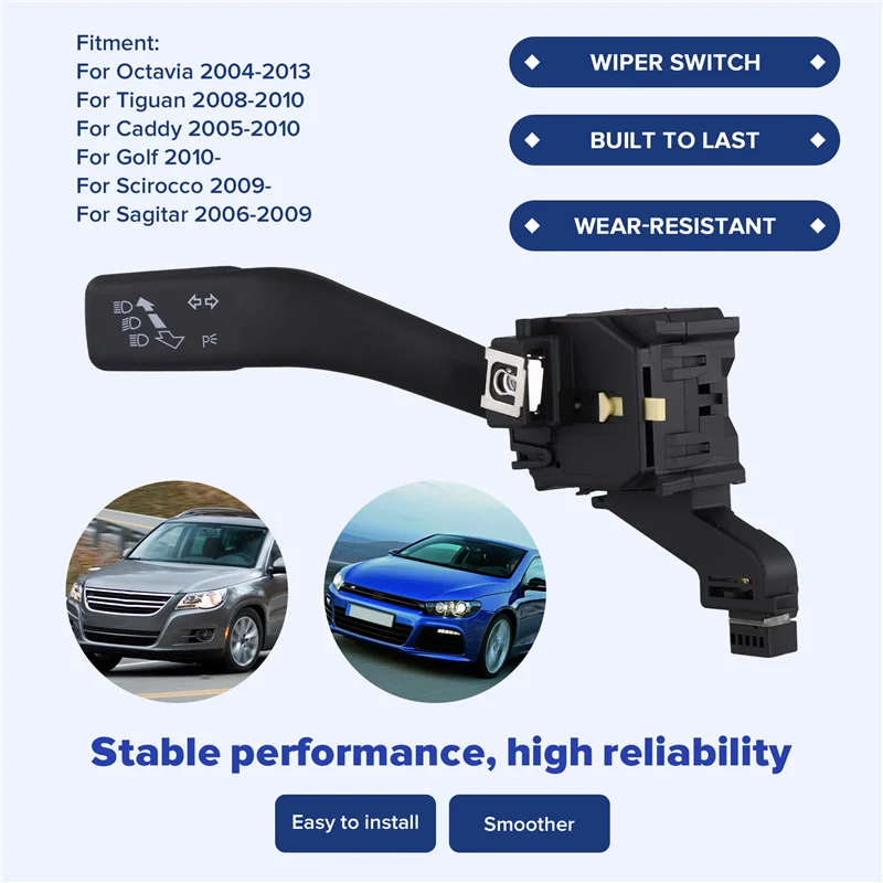 Car Windshield Wiper Switch 1K0953513E Fits For  For VW Sagitar Tiguan Golf Skoda Octavia 2004-2013