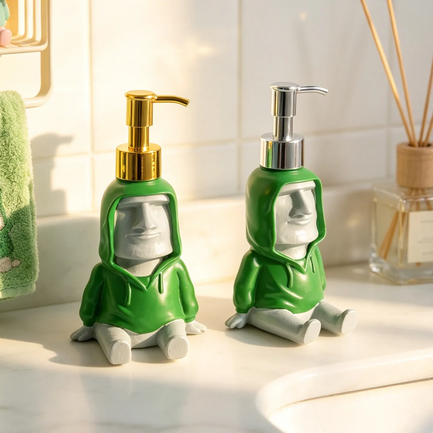 Creative Stone Modeling Resin Emulsion Bottle Home Bathroom Washstand Ornaments Press Shower Gel Bottled Decorative Bathroom