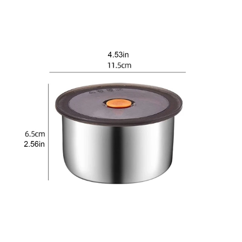 Contenedor almacenamiento alimentos acero inoxidable 4 PCS con sello tapa silicona y diseño a prueba fugas