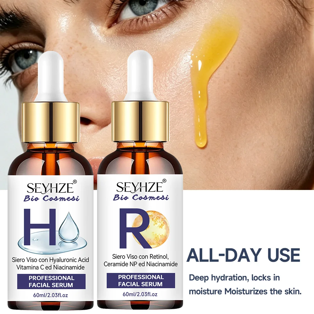SEYHZE Retinol & Niacinamide Serum 2PCS – With Ceramides, Aloe & Centella Asiatica, Tightens Skin, Controls Oil, Boosts Hydratio