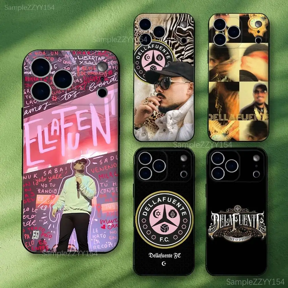 

D-Dellafuente Rapper Phone Case For iPhone 17,16,15,14,13,12,Pro,Max,Plus,E,SE4,Air,Mini Black Soft Funda